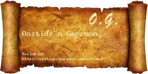 Osztián Gerzson névjegykártya
